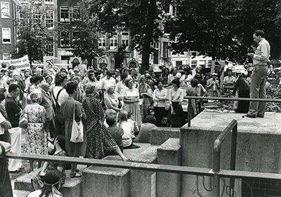 Bolivia-demonstratie - Bartho Pronk als spreker