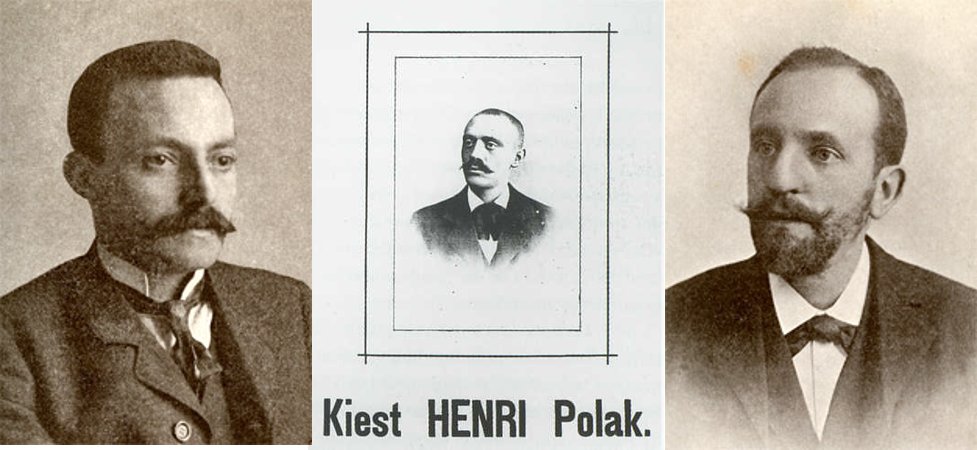 (vlnr) Dolf de Levita, Henri Polak en Jos Loopuit, diamantbewerkers die Joden proberen te winnen voor het socialisme