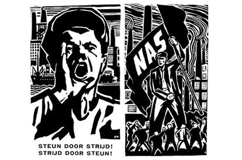 Illustratie van Franz Holz in het NAS-orgaan De Arbeid van 27 september 1935 